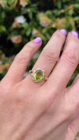 Vintage Style Peridot 9ct Gold Dress Ring (2.05ct)