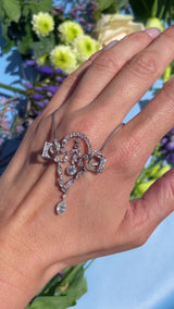 Art Nouveau Platinum & White Gold Diamond Pendant Necklace (1.55cts)