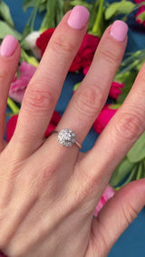 Vintage 18ct White Gold Diamond Cluster Ring (0.25cts)