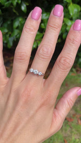 Art Deco 18ct Gold & Platinum Diamond Three-Stone Ring