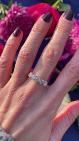 Vintage 1993 18ct Gold Diamond Five-Stone Half Eternity Band Ring (1.40cts)