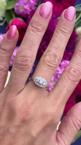 Vintage 1991 Diamond 18ct Gold Bezel-Set Cluster Ring (0.70cts)