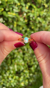 Antique Victorian Opal 18ct Gold Solitaire Ring