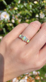 Antique Edwardian Opal & Diamond 18ct Gold Ring