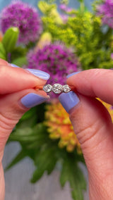 Vintage 1996 Diamond Gold Three Stone Engagement Ring (0.50cts)