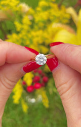 Vintage 1.30ct Diamond Gold Engagement Ring
