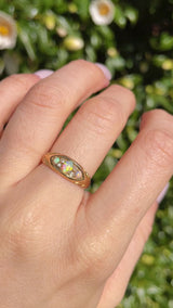 Antique Victorian Opal & Diamond 18ct Gold Ring