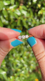 Vintage 1977 Diamond 18ct Gold Three-Stone Engagement Ring (0.50ct)