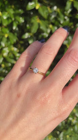 Vintage Diamond 18ct Gold Solitaire Engagement Ring (0.50ct)