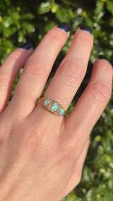Antique Edwardian Opal & Diamond Ring
