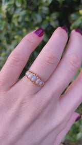 Antique Edwardian Opal 18ct Gold Ring