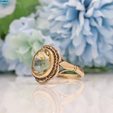 Ellibelle Jewellery VINTAGE 1960S CITRINE 9CT GOLD SOLITAIRE RING