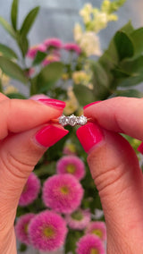 Vintage Diamond 18ct Gold Three Stone Engagement Ring (0.50ct)
