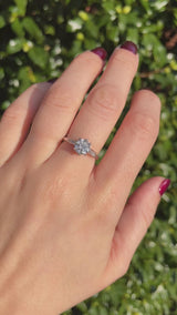 Art Deco Diamond Platinum & White Gold Solitaire Engagement Ring (1.17ct)