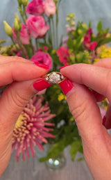 Art Deco Diamond 18ct Gold Daisy Crossover Ring