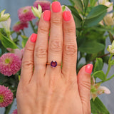 Ellibelle Jewellery Amethyst 18ct Rose Gold Solitaire Ring