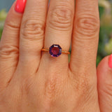 Ellibelle Jewellery Amethyst 18ct Rose Gold Solitaire Ring