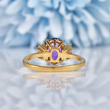Ellibelle Jewellery Amethyst & Diamond Gold Five Stone Ring