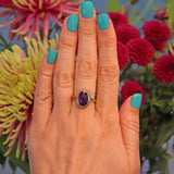 Ellibelle Jewellery Amethyst Oval Cut 9ct Gold Solitaire Ring