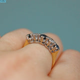 Antique Sapphire & Diamond 18ct Gold Ring
