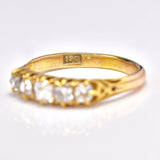 Ellibelle Jewellery Antique Diamond 18ct Gold Five Stone Ring (0.80ct)