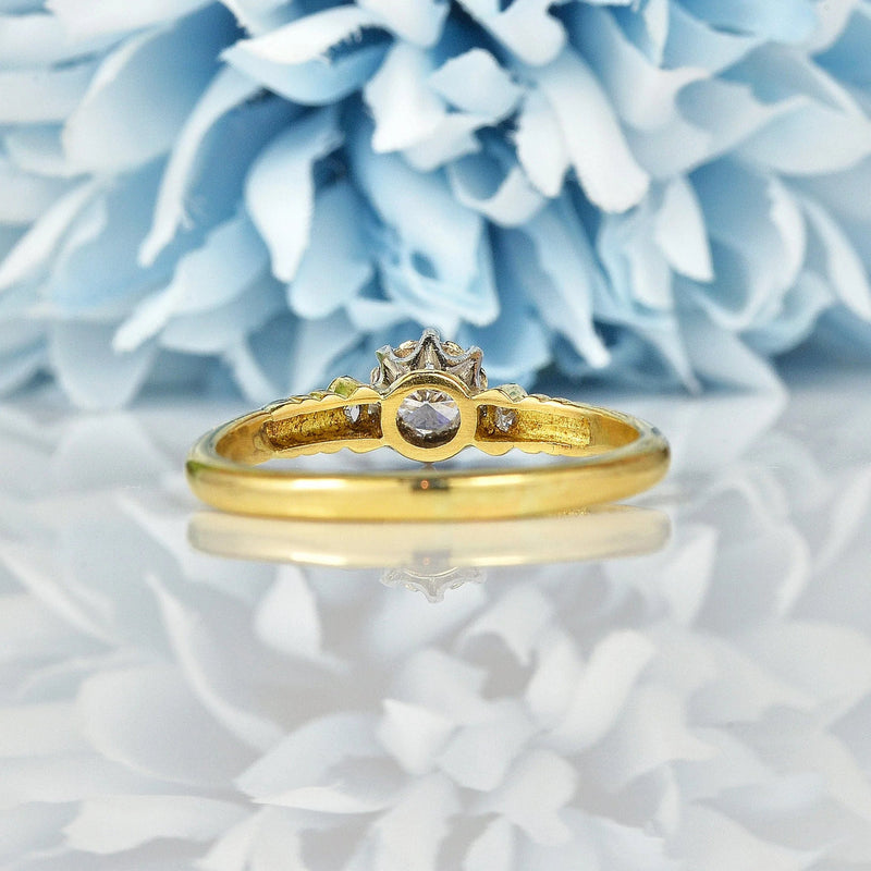 Ellibelle Jewellery ANTIQUE DIAMOND GOLD ENGAGEMENT RING