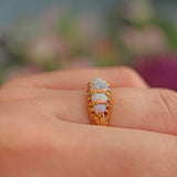 Ellibelle Jewellery Antique Edwardian Opal 18ct Gold Ring