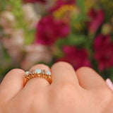 Ellibelle Jewellery Antique Edwardian Opal & Diamond 18ct Gold Ring