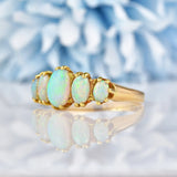 Ellibelle Jewellery Antique Opal 18ct Gold Five Stone Ring