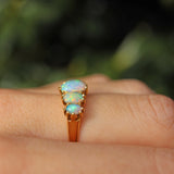 Ellibelle Jewellery Antique Opal 18ct Gold Five Stone Ring