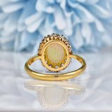 Ellibelle Jewellery Antique Opal & Diamond 18ct Gold Cluster Ring