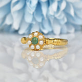 Ellibelle Jewellery Antique Turquoise & Pearl Ring By Murrle Bennett
