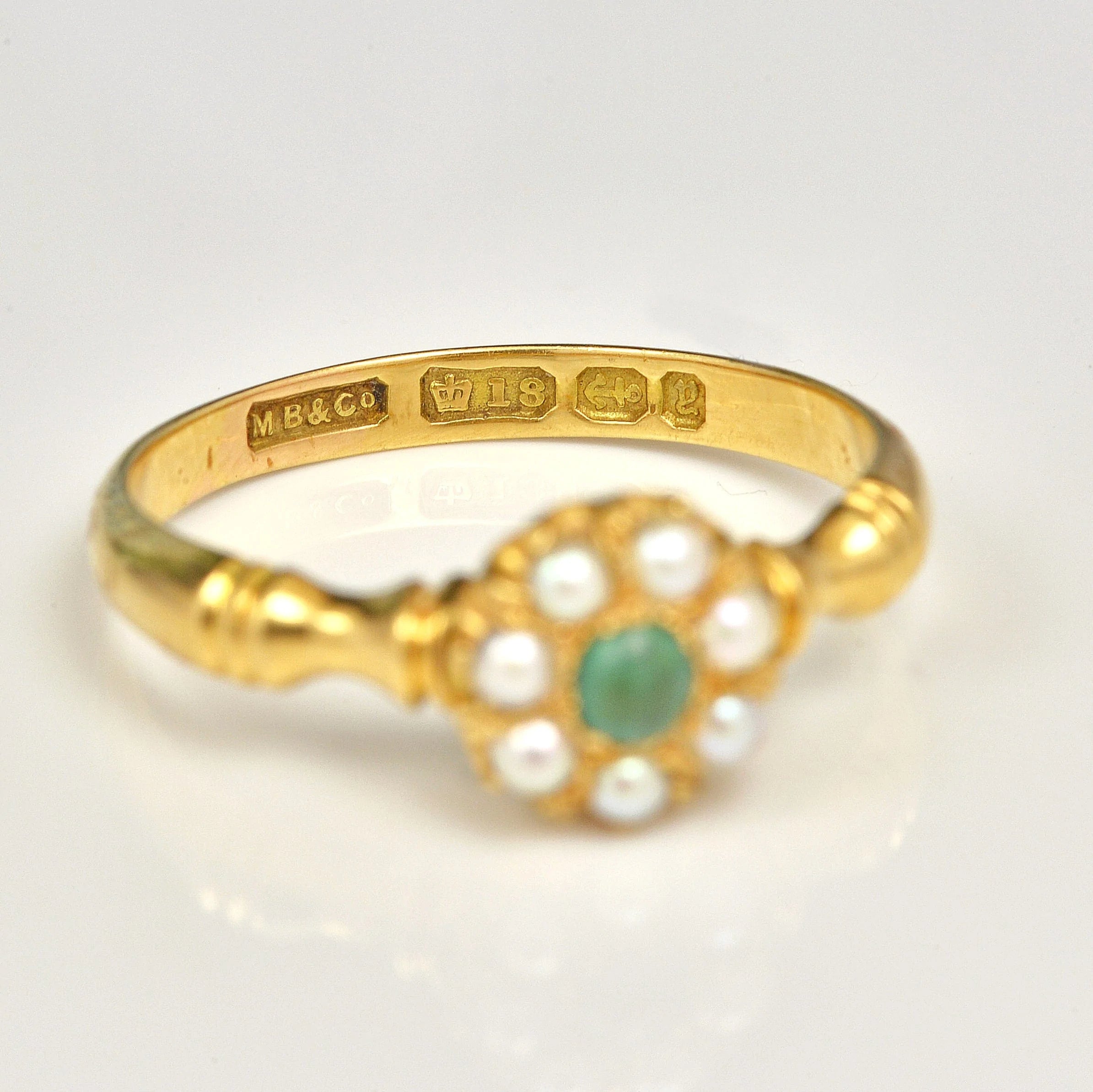 Ellibelle Jewellery Antique Turquoise & Pearl Ring By Murrle Bennett