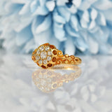 Ellibelle Jewellery ANTIQUE VICTORIAN 18CT GOLD DIAMOND CLUSTER RING