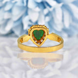 Ellibelle Jewellery Antique Victorian Turquoise & Diamond Heart Cluster Ring