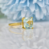 Ellibelle Jewellery AQUAMARINE 18CT GOLD SOLITAIRE RING