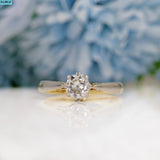 Art Deco 18ct Gold Diamond Solitaire Ring