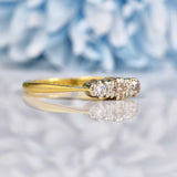 Ellibelle Jewellery Art Deco 1920s Diamond 18ct Gold & Platinum Three Stone Ring (0.30cts)
