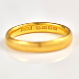 Ellibelle Jewellery Art Deco 22ct Gold Wedding Band - Birmingham 1928 (4.6g)
