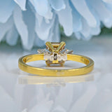 Ellibelle Jewellery ART DECO ANDALUSITE & DIAMOND 18CT GOLD THREE STONE RING