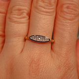 Ellibelle Jewellery Art Deco Black Enamel & Diamond Mourning Ring