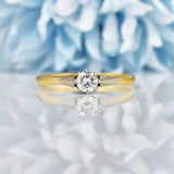 Ellibelle Jewellery Art Deco Diamond 18ct Gold Engagement Ring (0.25ct)