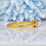 Ellibelle Jewellery Art Deco Diamond 18ct Gold & Platinum Bow Ring