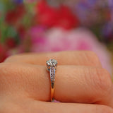 Ellibelle Jewellery Art Deco Diamond 18ct Gold & Platinum Engagement Ring (0.55ct)