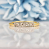 Ellibelle Jewellery Art Deco Diamond 18ct Gold & Platinum Four-Stone Ring