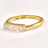 Ellibelle Jewellery Art Deco Diamond 18ct Gold & Platinum Four-Stone Ring