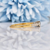 Ellibelle Jewellery Art Deco Diamond 18ct Gold & Platinum Three-Stone Ring
