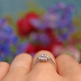 Ellibelle Jewellery Art Deco Diamond 18ct White Gold Cluster Ring (0.70ct)