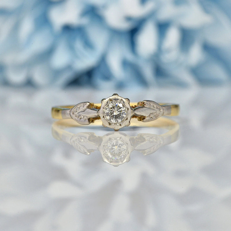 Ellibelle Jewellery ART DECO DIAMOND ENGAGEMENT RING