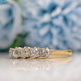 Art Deco Diamond Five Stone 18ct Gold Ring